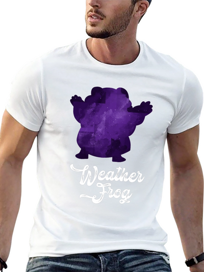 Weather Frog Graphic Tee - Black Cotton T-Shirt