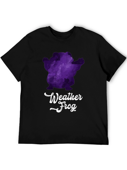 Weather Frog Graphic Tee - Black Cotton T-Shirt