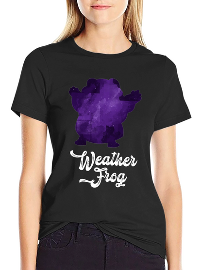 Weather Frog Graphic Tee - Black Cotton T-Shirt