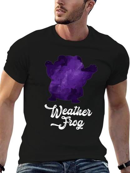 Weather Frog Graphic Tee - Black Cotton T-Shirt
