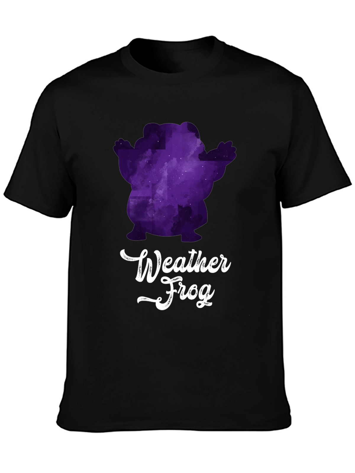 Weather Frog Graphic Tee - Black Cotton T-Shirt