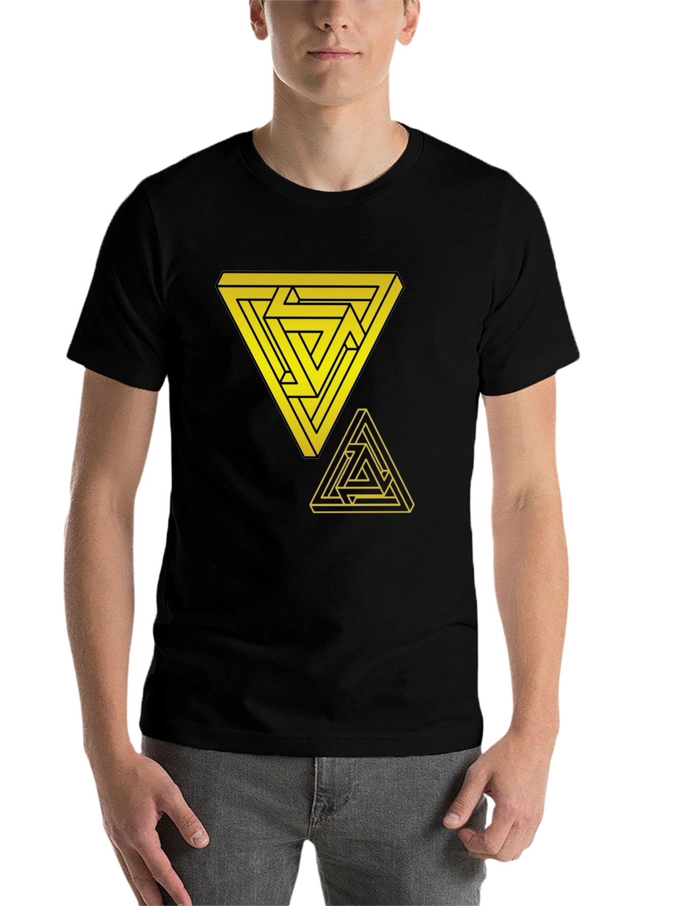 Impossible Triangle Graphic Tee - Mens Black T-Shirt