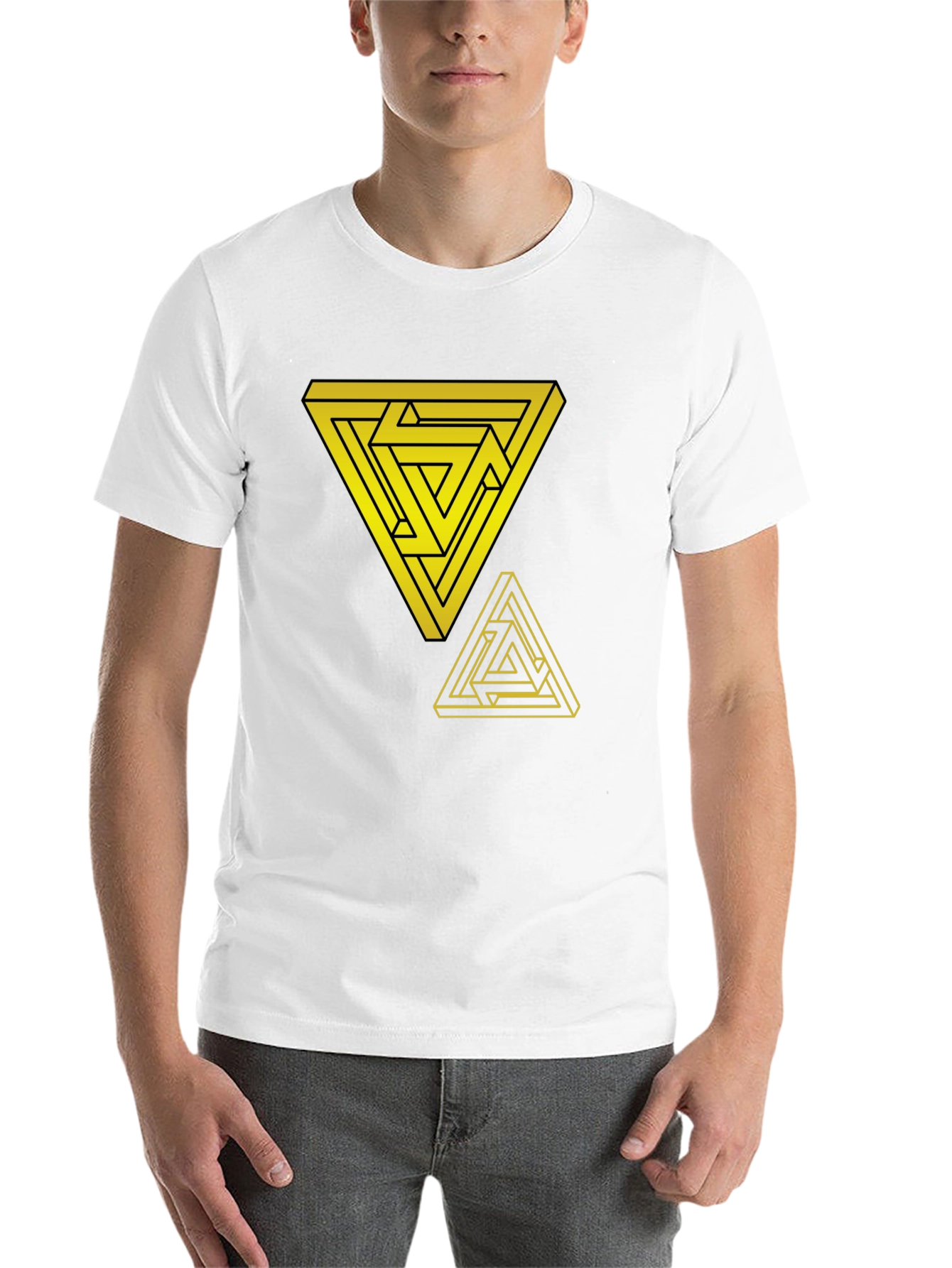 Impossible Triangle Graphic Tee - Mens Black T-Shirt