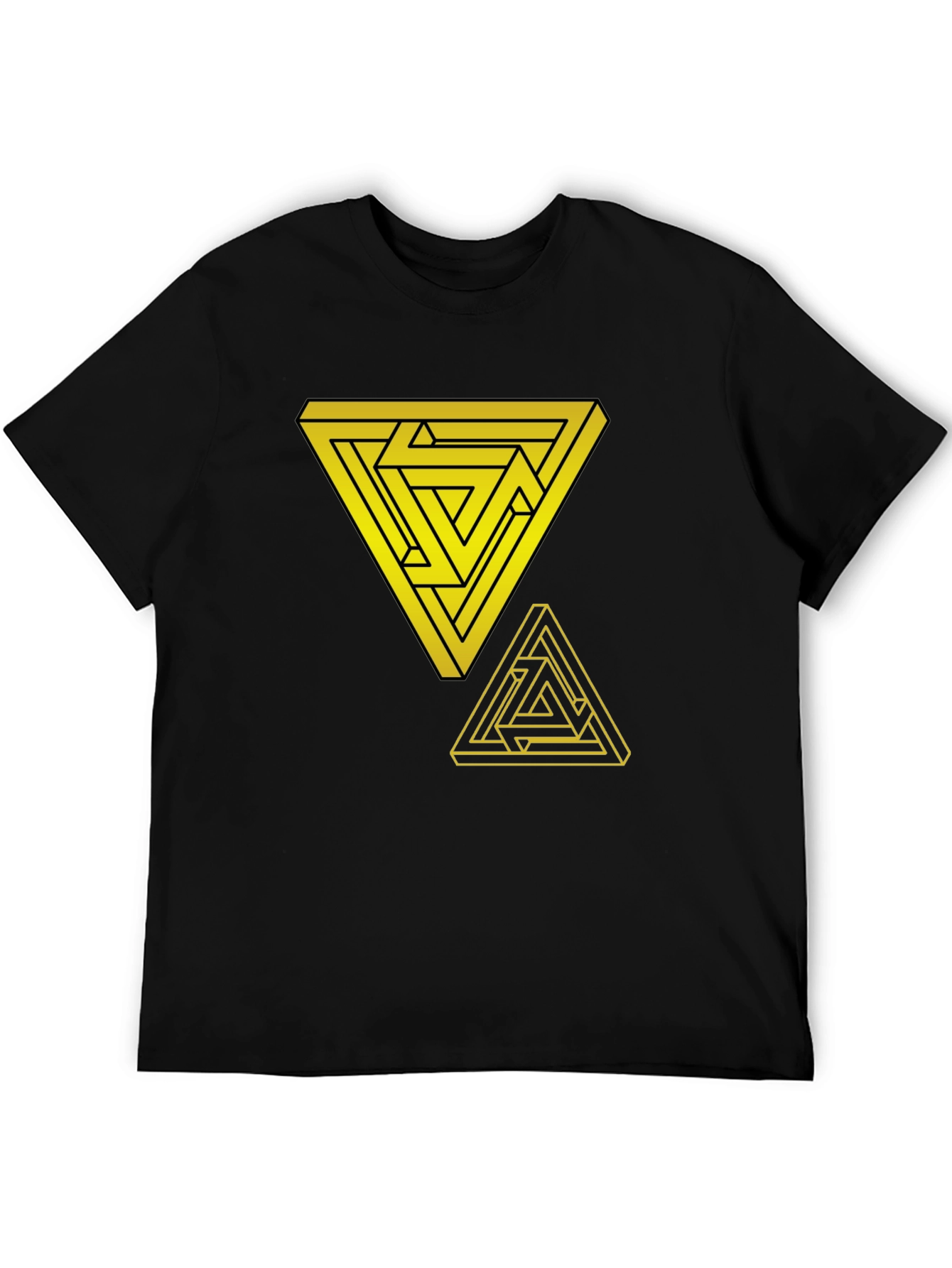 Impossible Triangle Graphic Tee - Mens Black T-Shirt