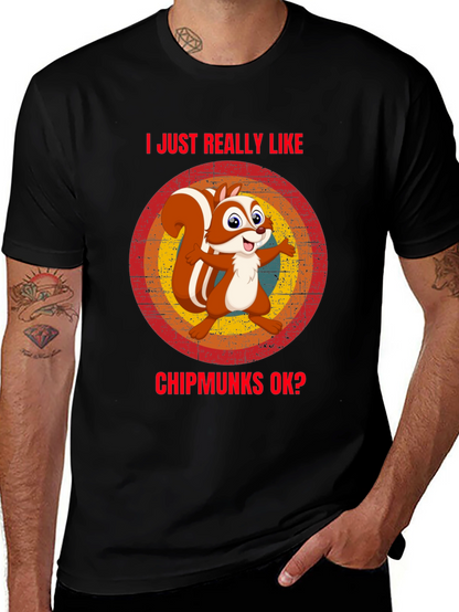 I Like Chipmunks T-Shirt Funny Squirrel Tee