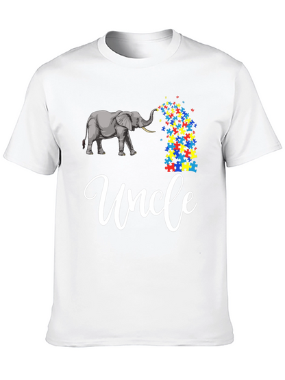 Autism Awareness Uncle Elephant T-Shirt