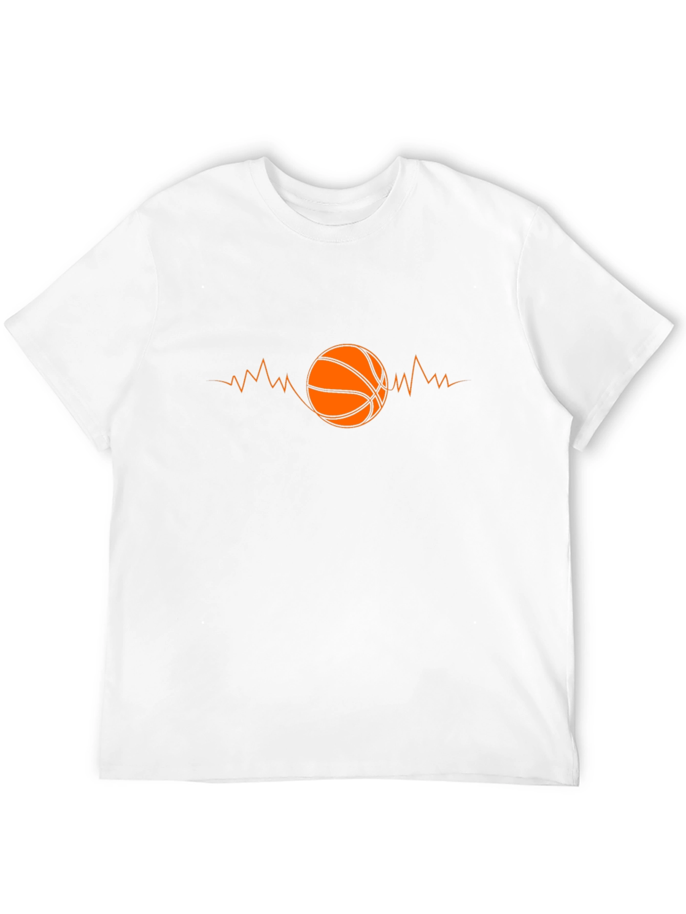 Basketball Heartbeat Black Graphic Tee