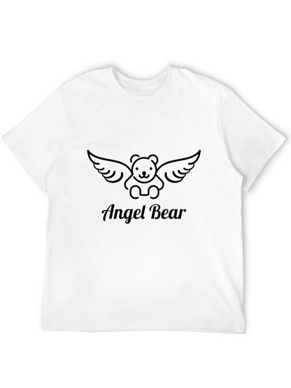 Angel Bear Graphic Tee - Stylish Black T-Shirt
