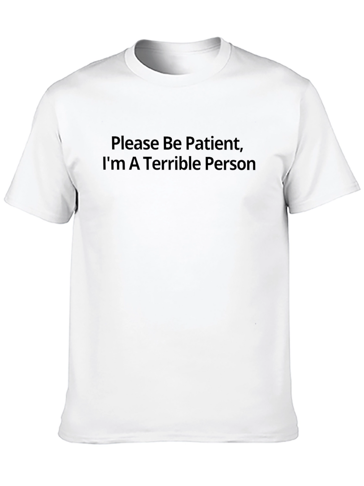 Terrible Person Graphic Tee - Black Crew Neck T-Shirt