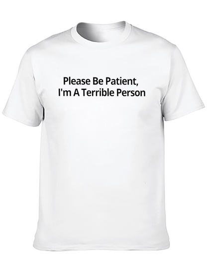 Terrible Person Graphic Tee - Black Crew Neck T-Shirt
