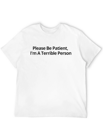 Terrible Person Graphic Tee - Black Crew Neck T-Shirt