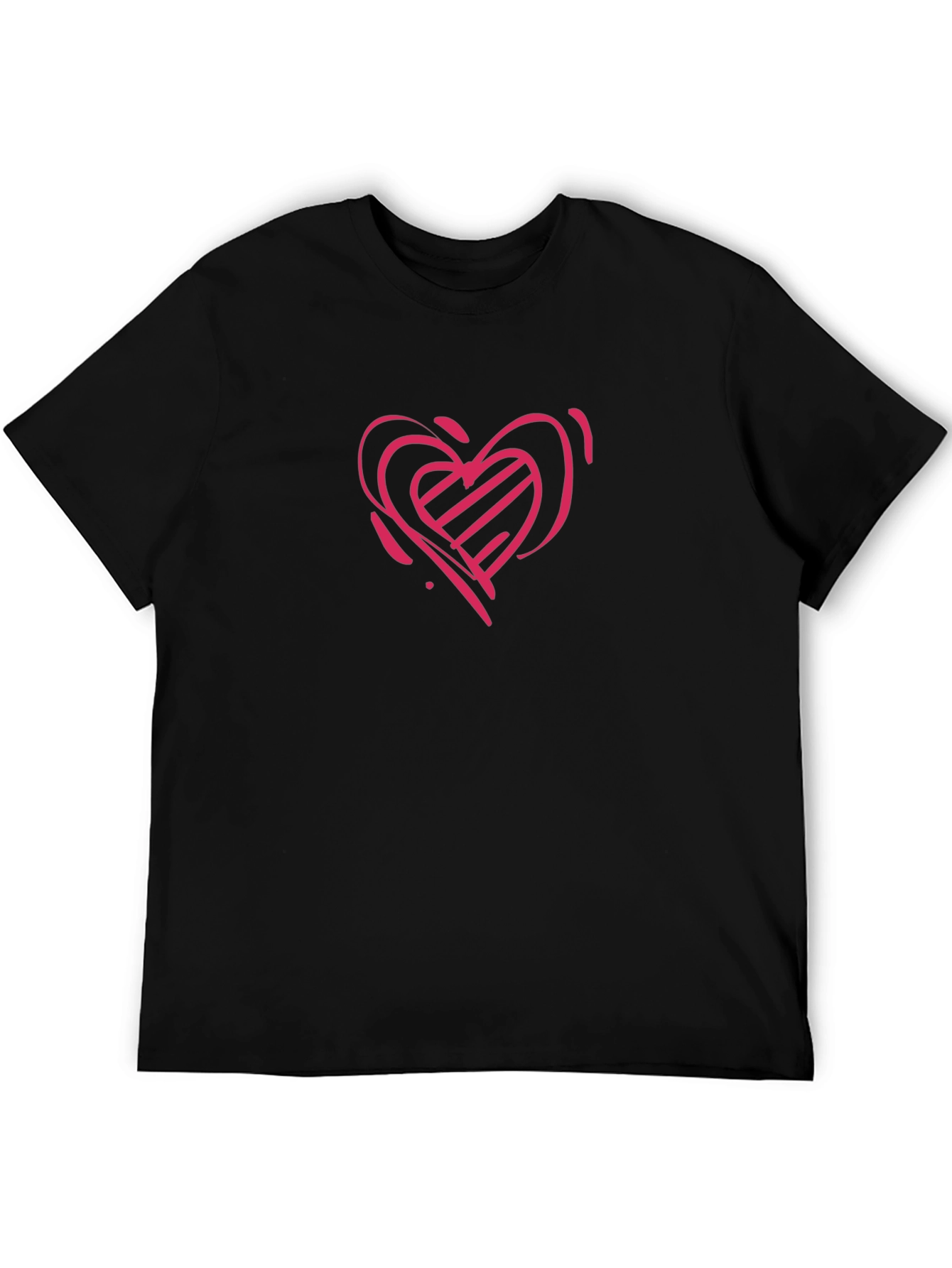 Heart Graphic Black T-Shirt