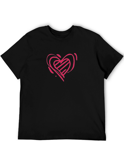 Heart Graphic Black T-Shirt