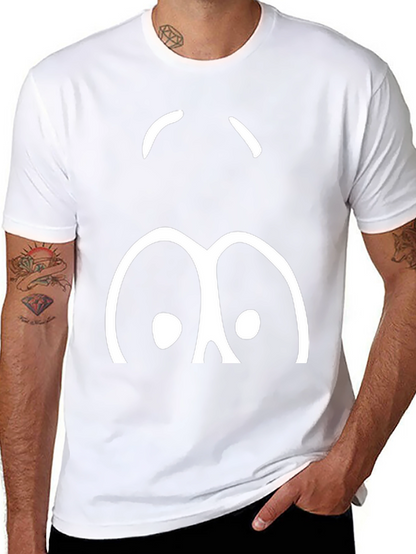 Funny Cartoon Face Black T-Shirt