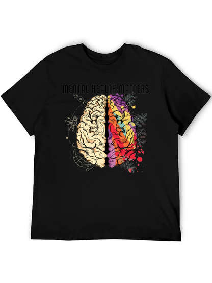 Mental Health Matters Brain Graphic T-Shirt