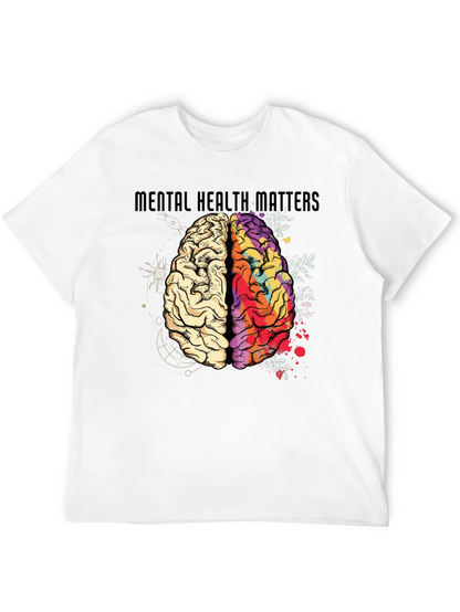 Mental Health Matters Brain Graphic T-Shirt