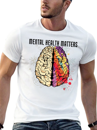 Mental Health Matters Brain Graphic T-Shirt