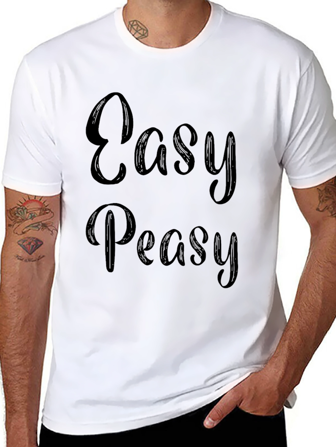 Easy Peasy Graphic T-Shirt - Black