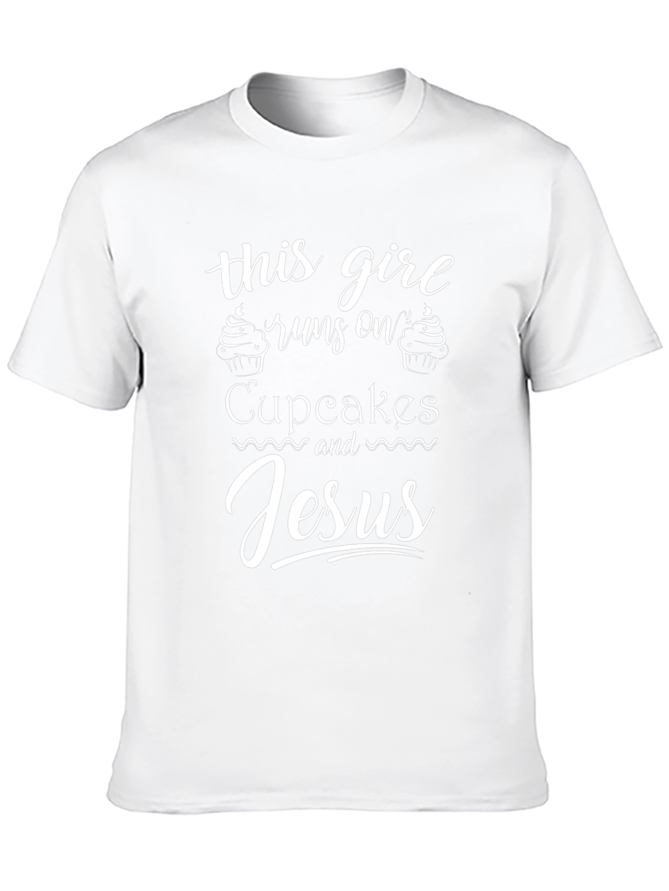 Runs on Cupcakes and Jesus T-Shirt