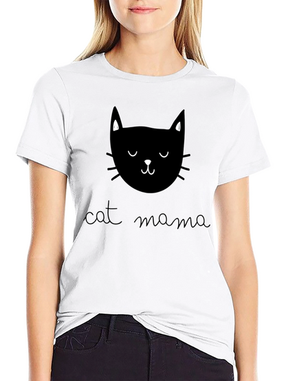 Cat Mama Graphic T-Shirt - Soft Cotton Tee