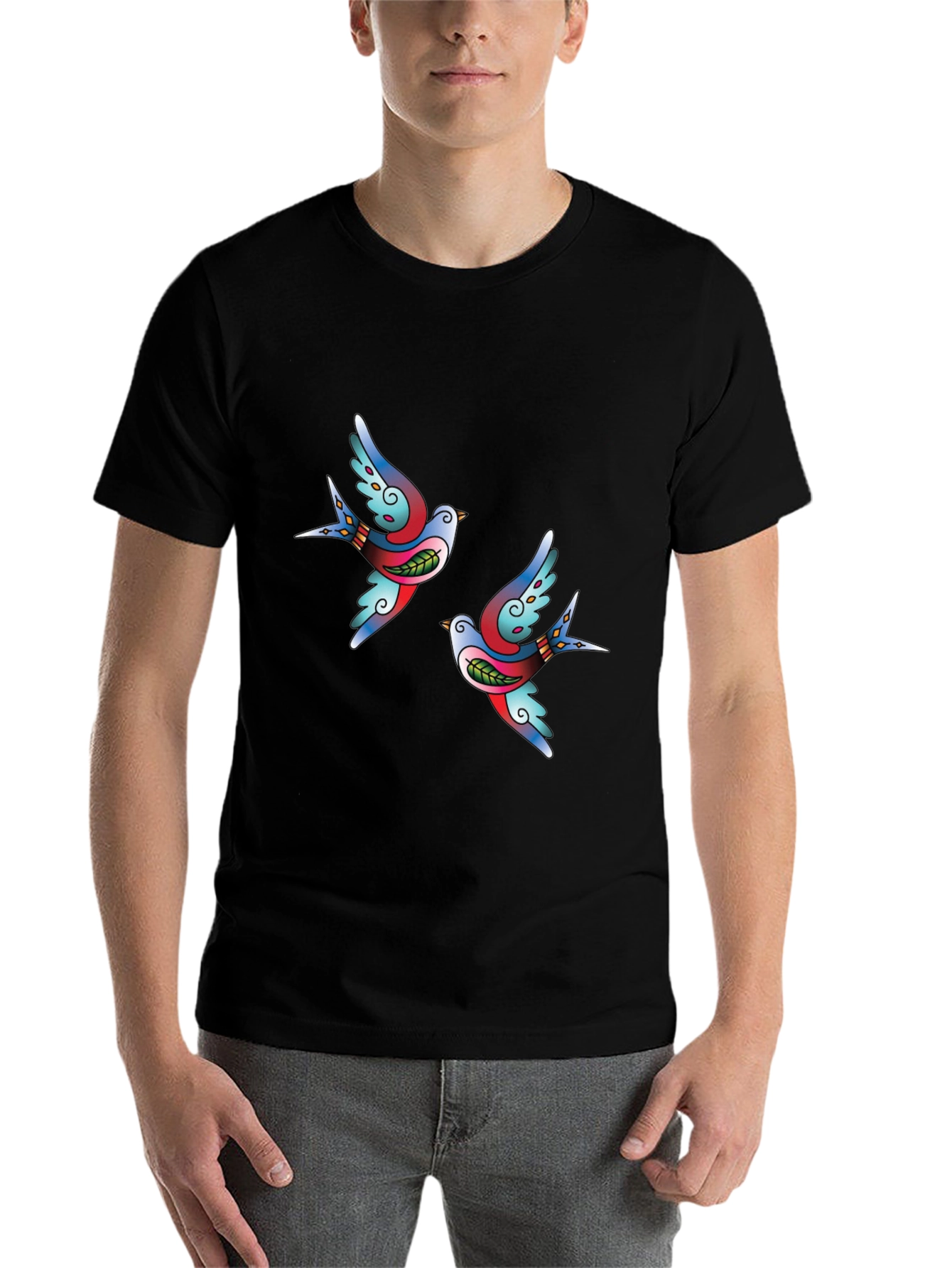 Classic Tattoo Swallow Black T-Shirt