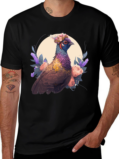 Floral Pheasant Graphic Tee