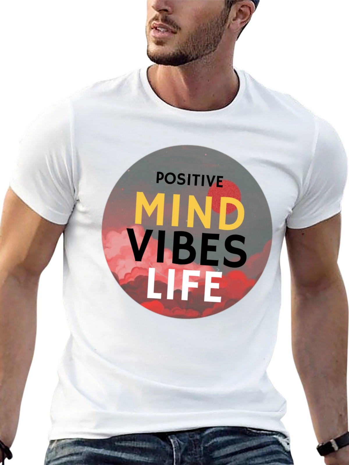 Positive Vibes Life T-Shirt - Black Graphic Tee