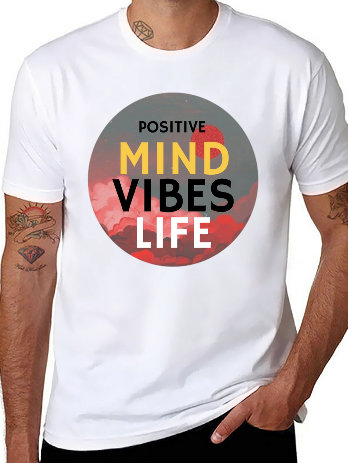 Positive Vibes Life T-Shirt - Black Graphic Tee