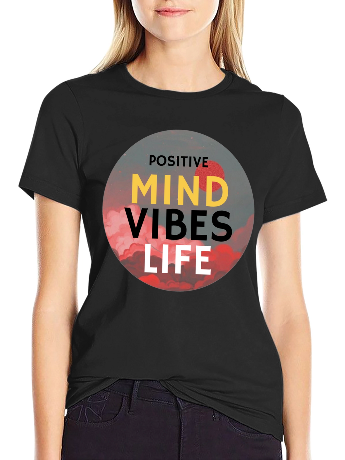 Positive Vibes Life T-Shirt - Black Graphic Tee