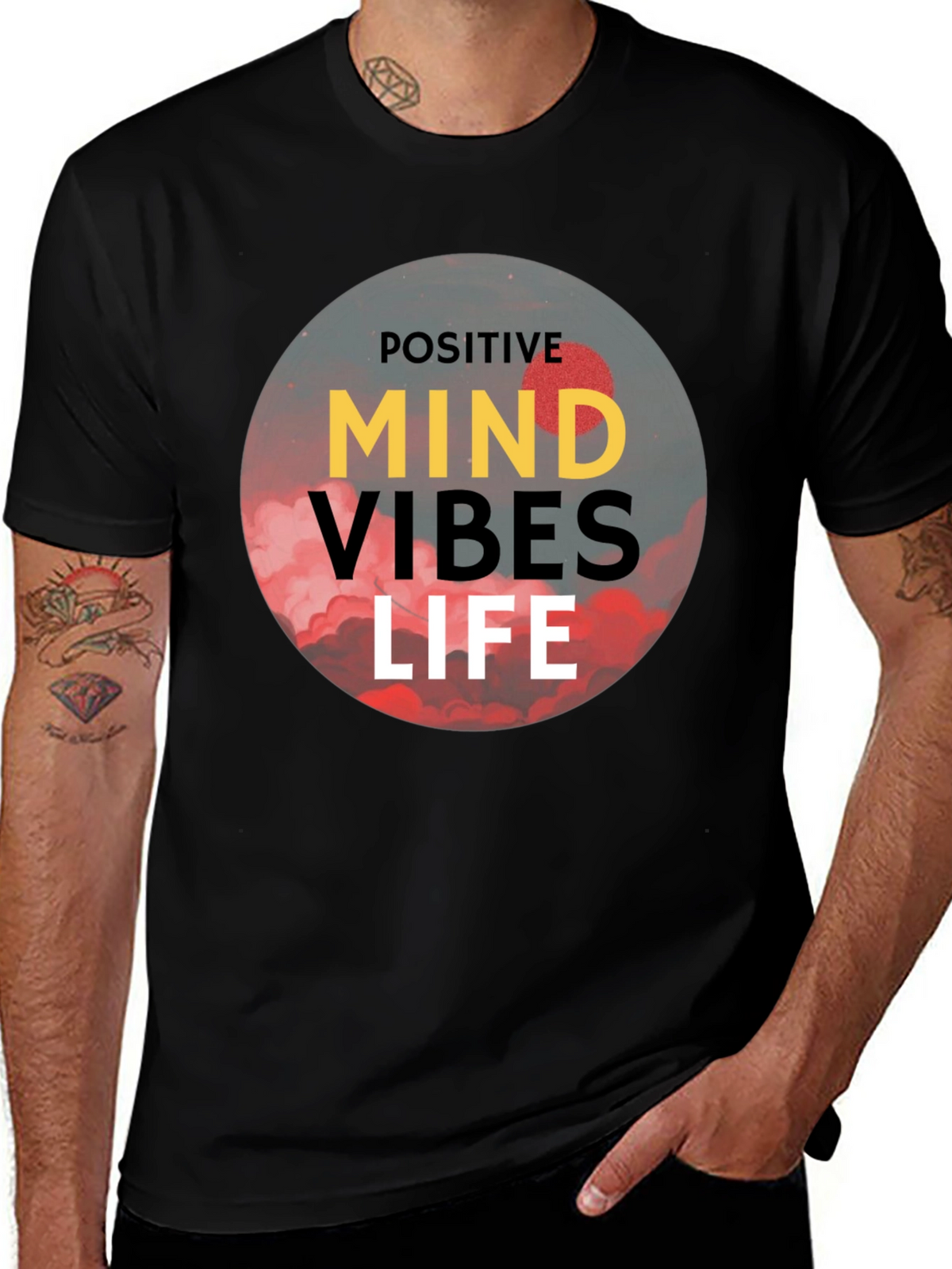 Positive Vibes Life T-Shirt - Black Graphic Tee