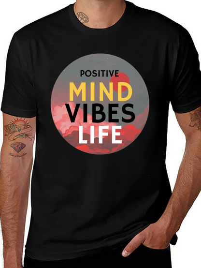 Positive Vibes Life T-Shirt - Black Graphic Tee