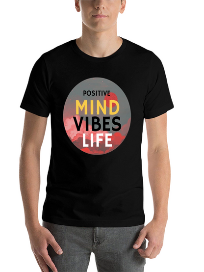 Positive Vibes Life T-Shirt - Black Graphic Tee