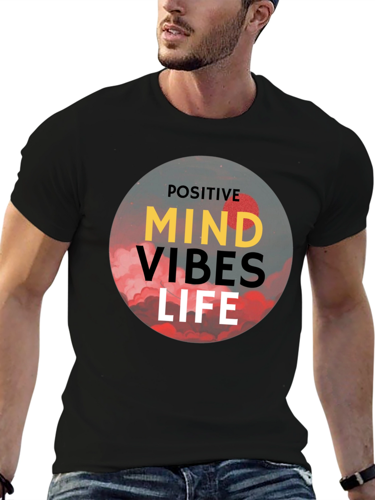 Positive Vibes Life T-Shirt - Black Graphic Tee