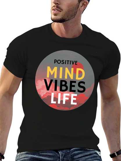 Positive Vibes Life T-Shirt - Black Graphic Tee