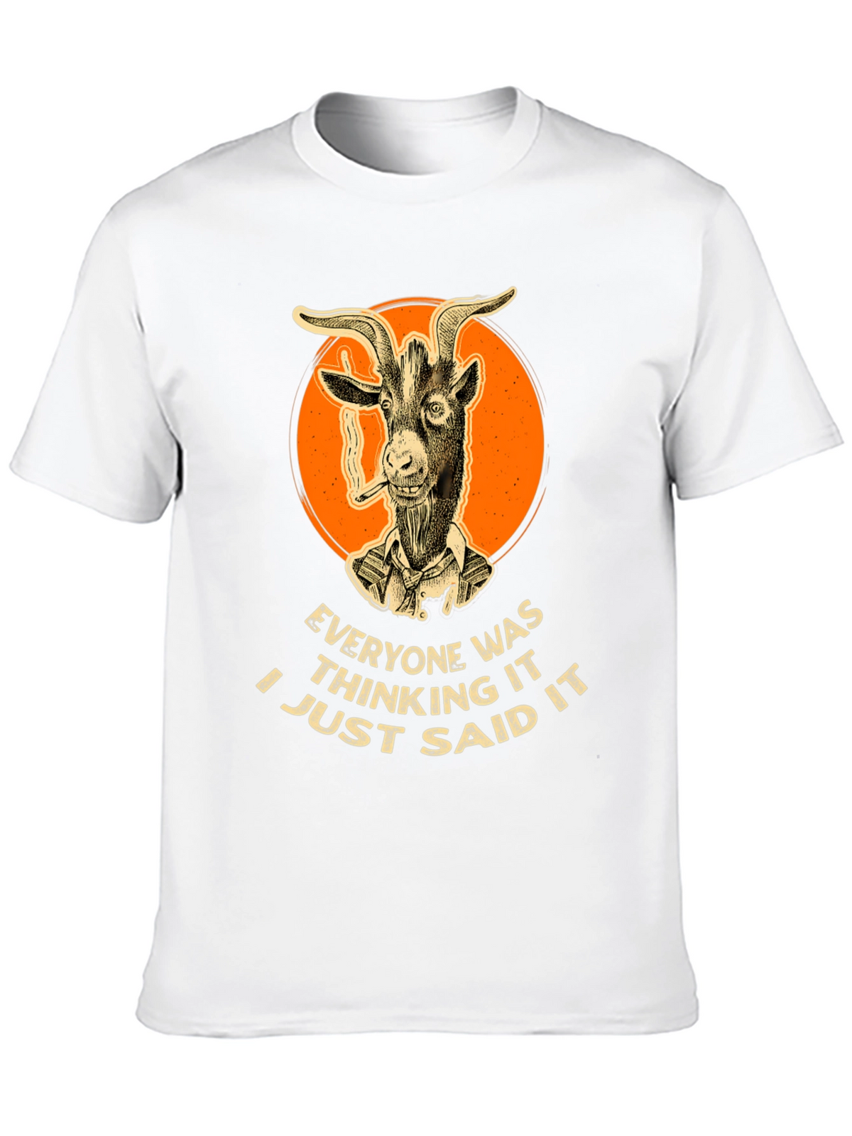 Smoking Goat Graphic Tee - Bold Statement Shirt