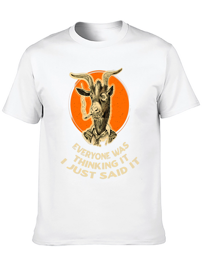 Smoking Goat Graphic Tee - Bold Statement Shirt