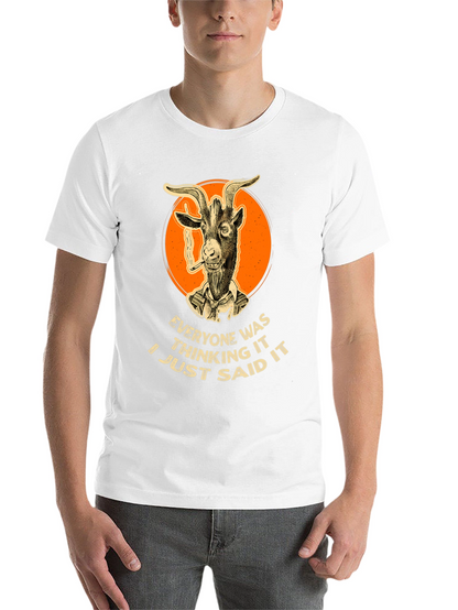 Smoking Goat Graphic Tee - Bold Statement Shirt