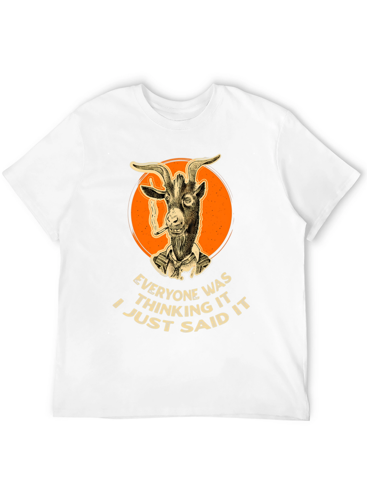 Smoking Goat Graphic Tee - Bold Statement Shirt