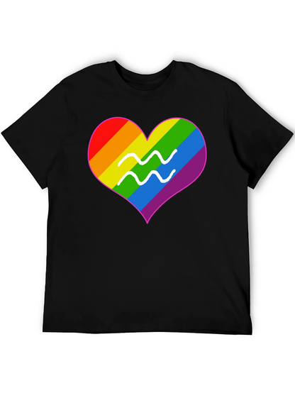 LGBT Aquarius Heart T-Shirt - Pride