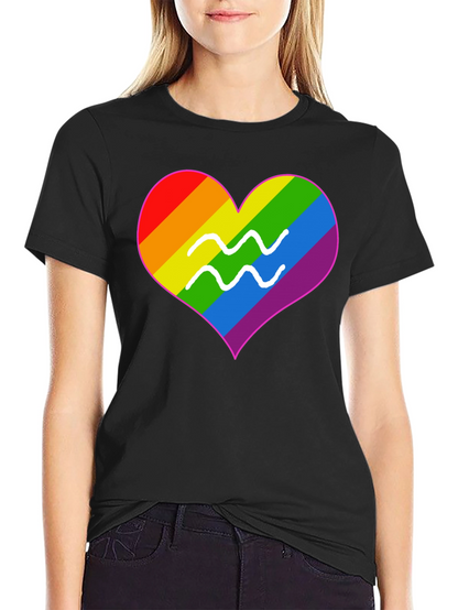 LGBT Aquarius Heart T-Shirt - Pride