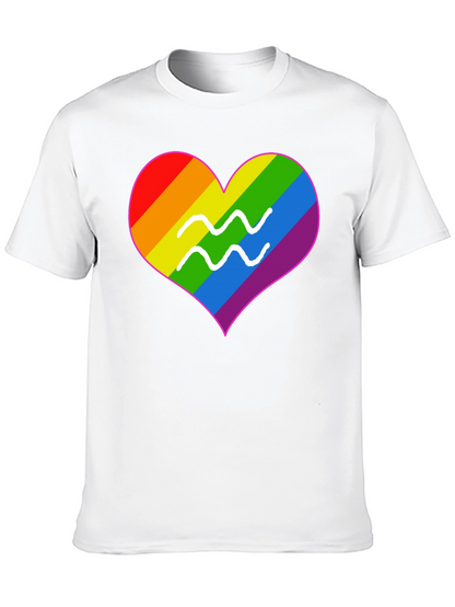 LGBT Aquarius Heart T-Shirt - Pride
