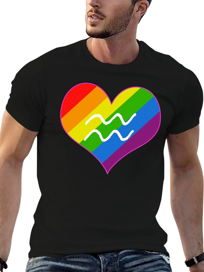 LGBT Aquarius Heart T-Shirt - Pride