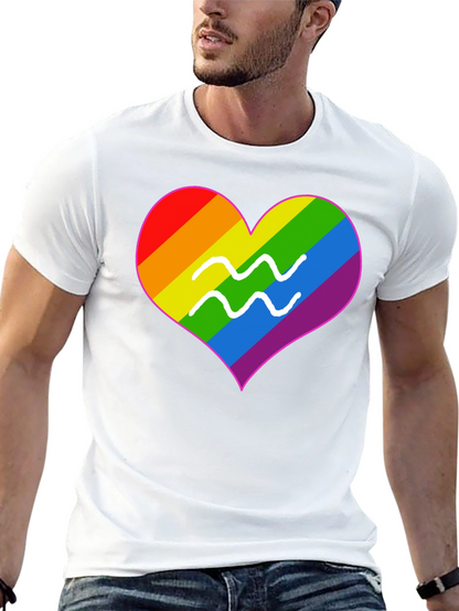 LGBT Aquarius Heart T-Shirt - Pride