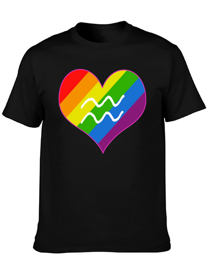 LGBT Aquarius Heart T-Shirt - Pride