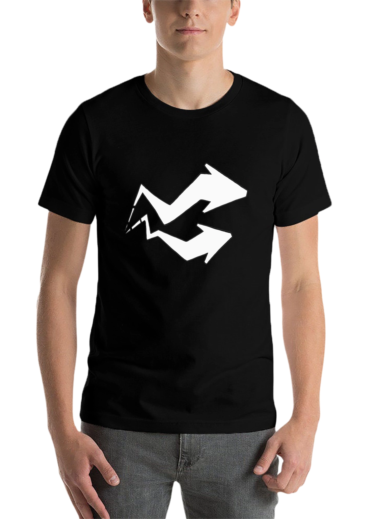 Arrow Graphic Tee - Black Cotton Blend