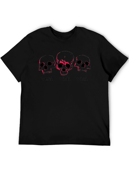 Veni Vidi Vici Skull Graphic Tee - Black
