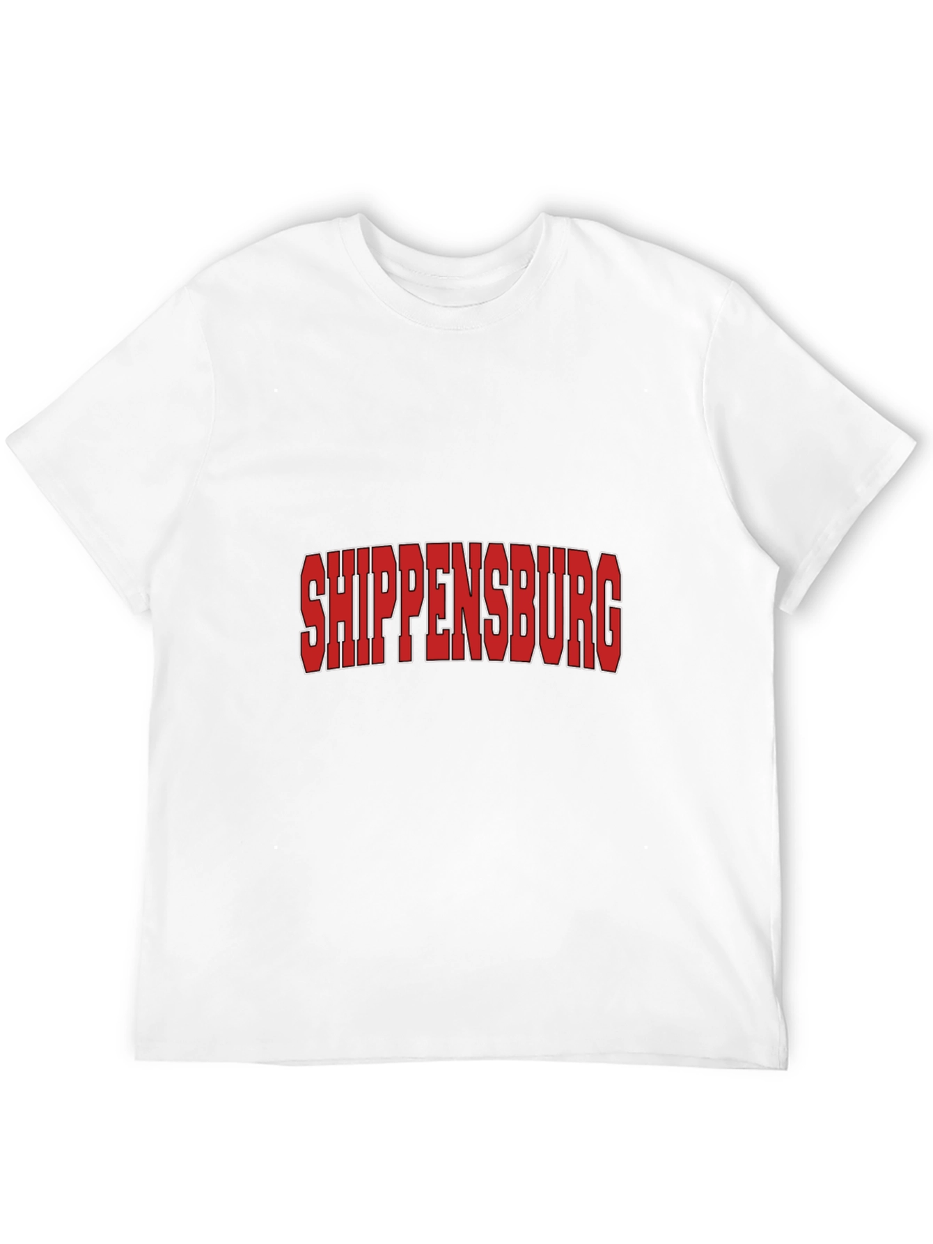 Shippensburg T-Shirt - Bold Red Text Black Tee