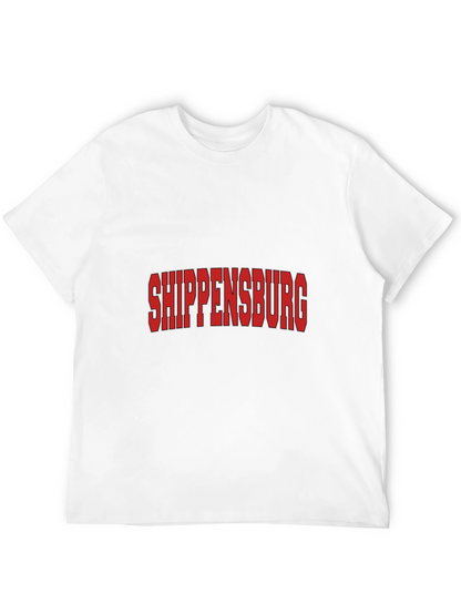 Shippensburg T-Shirt - Bold Red Text Black Tee