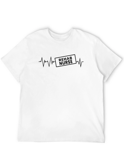 Rehab Nurse Heartbeat T-Shirt - Medical Profession Tee