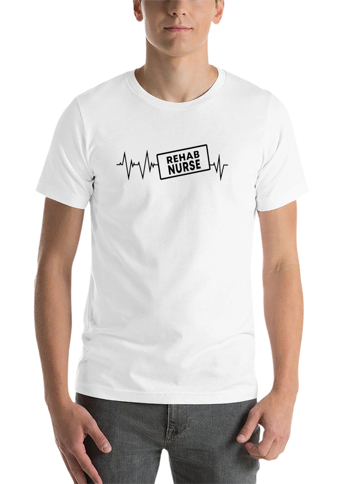 Rehab Nurse Heartbeat T-Shirt - Medical Profession Tee